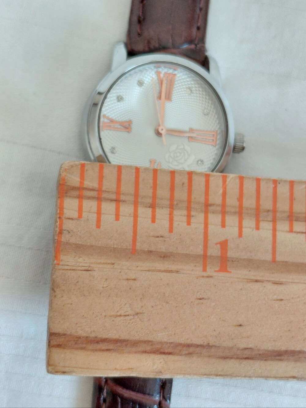 Sempre Brown Rose Gold Rhinestone Watch - Picture 5 of 6